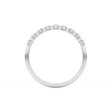 Half Eternity Wedding Band with 0.17 TCW Round Cut Moissanite – Yellow, White, or Rose Gold
