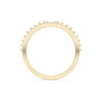 Half Eternity Wedding Band with 0.36 TCW Round and Baguette Cut Moissanite – Yellow, White, or Rose Gold