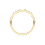 Half Eternity Wedding Band with 0.36 TCW Round and Baguette Cut Moissanite – Yellow, White, or Rose Gold