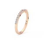 Half Eternity Wedding Band with 0.36 TCW Round and Baguette Cut Moissanite – Yellow, White, or Rose Gold