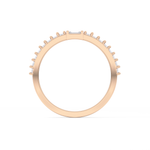 Half Eternity Wedding Band with 0.36 TCW Round and Baguette Cut Moissanite – Yellow, White, or Rose Gold