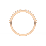 Half Eternity Wedding Band with 0.36 TCW Round and Baguette Cut Moissanite – Yellow, White, or Rose Gold