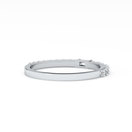 Half Eternity Wedding Band with 0.36 TCW Round and Baguette Cut Moissanite – Yellow, White, or Rose Gold