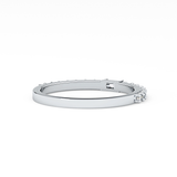 Half Eternity Wedding Band with 0.36 TCW Round and Baguette Cut Moissanite – Yellow, White, or Rose Gold