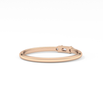 Three Stones Wedding Band with 0.097 TCW Round & Baguette Cut Moissanite – Yellow, White, or Rose Gold