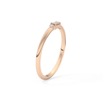 Three Stones Wedding Band with 0.097 TCW Round & Baguette Cut Moissanite – Yellow, White, or Rose Gold