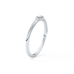 Three Stones Wedding Band with 0.097 TCW Round & Baguette Cut Moissanite – Yellow, White, or Rose Gold