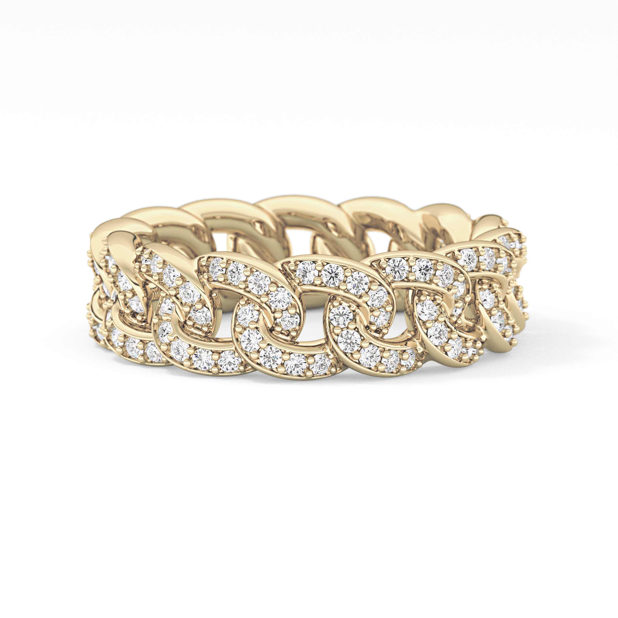 Full Eternity Wedding Band with 1.15 TCW Round Cut Moissanite – Yellow, White, or Rose Gold