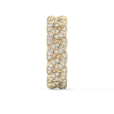 Full Eternity Wedding Band with 1.15 TCW Round Cut Moissanite – Yellow, White, or Rose Gold
