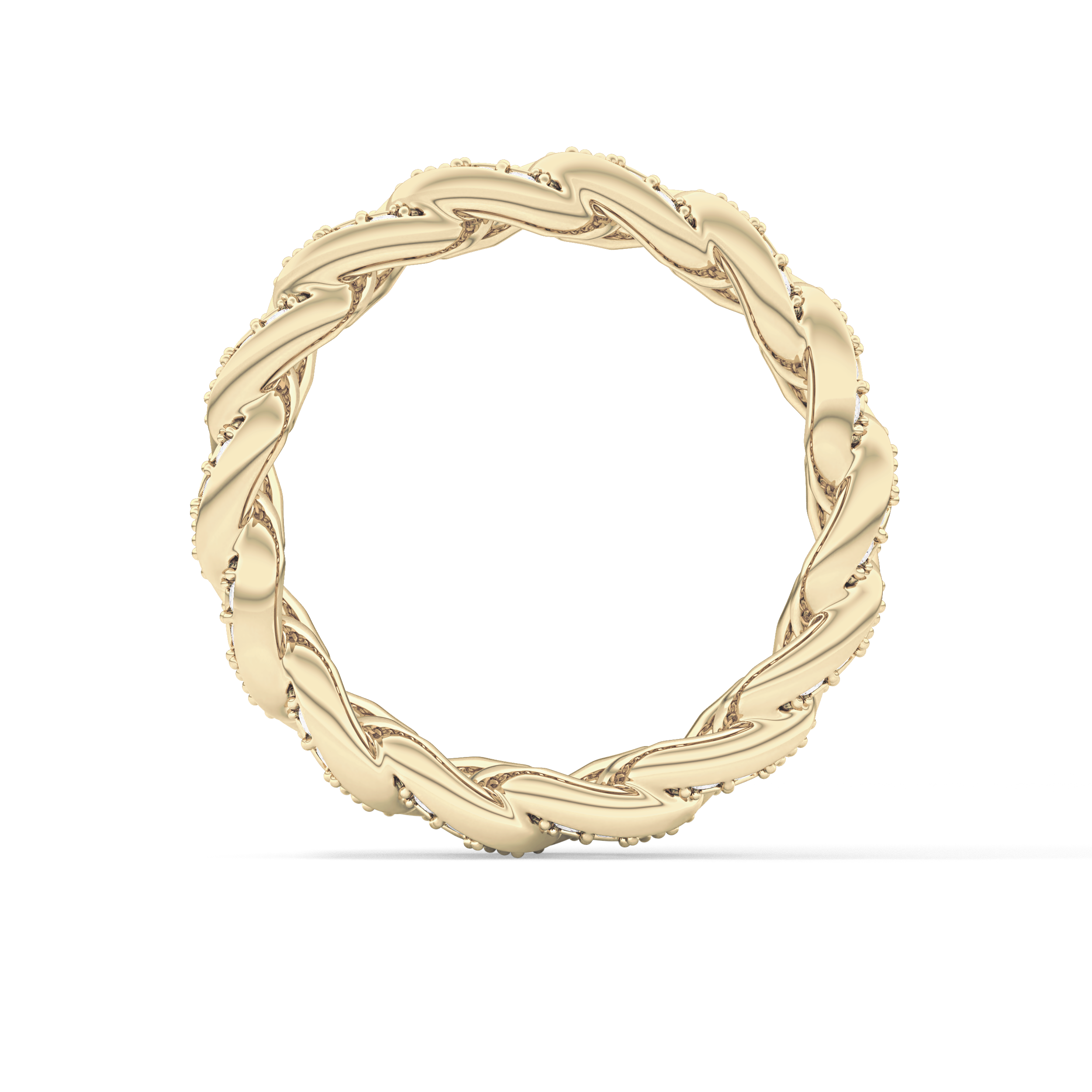 Full Eternity Wedding Band with 1.15 TCW Round Cut Moissanite – Yellow, White, or Rose Gold