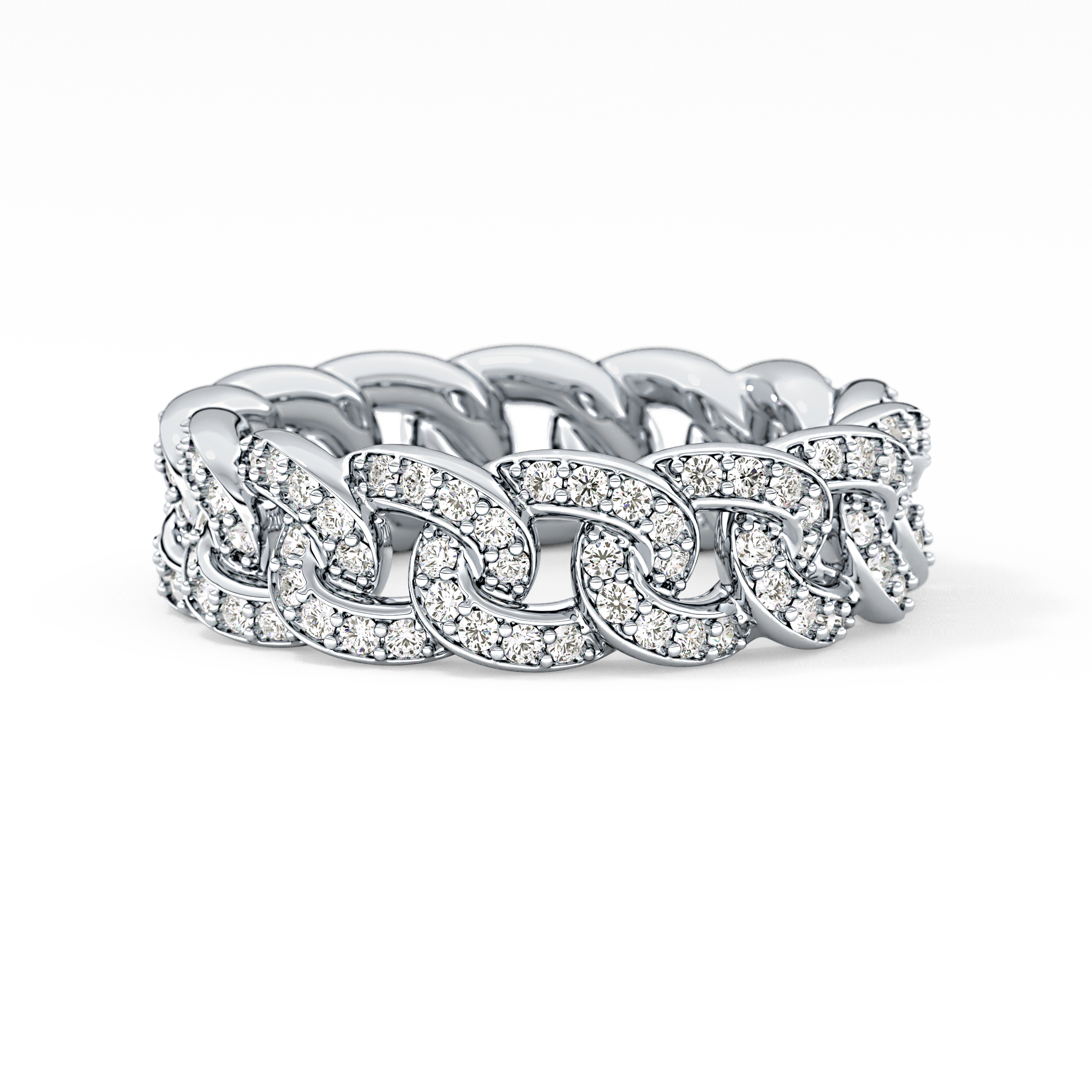 Full Eternity Wedding Band with 1.15 TCW Round Cut Moissanite – Yellow, White, or Rose Gold