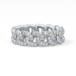 Full Eternity Wedding Band with 1.15 TCW Round Cut Moissanite – Yellow, White, or Rose Gold