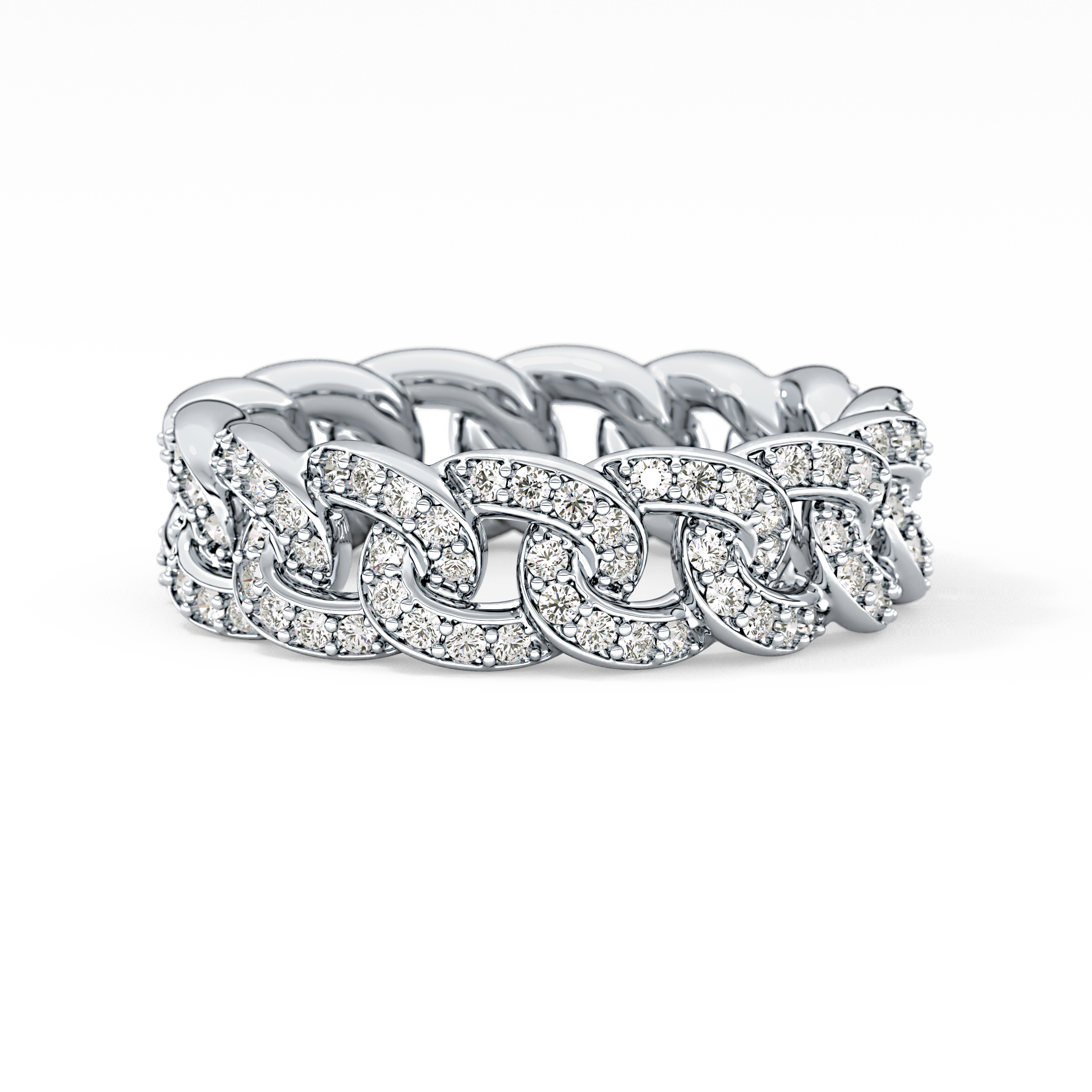 Full Eternity Wedding Band with 1.15 TCW Round Cut Moissanite – Yellow, White, or Rose Gold