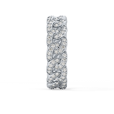 Full Eternity Wedding Band with 1.15 TCW Round Cut Moissanite – Yellow, White, or Rose Gold