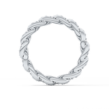 Full Eternity Wedding Band with 1.15 TCW Round Cut Moissanite – Yellow, White, or Rose Gold