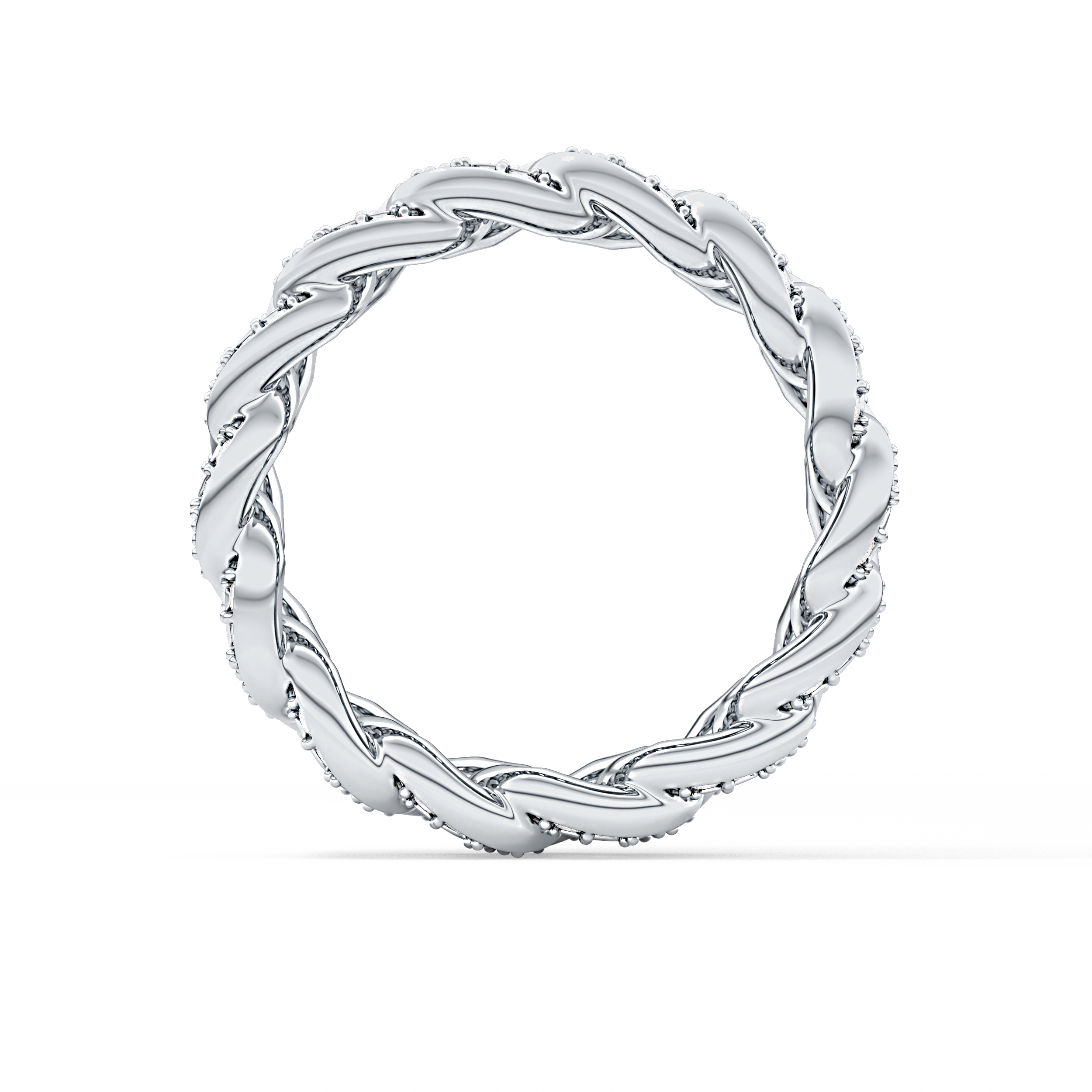 Full Eternity Wedding Band with 1.15 TCW Round Cut Moissanite – Yellow, White, or Rose Gold