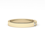 Five Stones Wedding Band with 0.37 TCW Round Cut Moissanite – Yellow, White, or Rose Gold