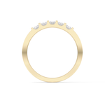 Five Stones Wedding Band with 0.37 TCW Round Cut Moissanite – Yellow, White, or Rose Gold