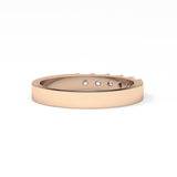 Five Stones Wedding Band with 0.37 TCW Round Cut Moissanite – Yellow, White, or Rose Gold