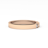 Five Stones Wedding Band with 0.37 TCW Round Cut Moissanite – Yellow, White, or Rose Gold