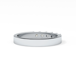 Five Stones Wedding Band with 0.37 TCW Round Cut Moissanite – Yellow, White, or Rose Gold