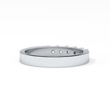 Five Stones Wedding Band with 0.37 TCW Round Cut Moissanite – Yellow, White, or Rose Gold