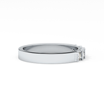 Five Stones Wedding Band with 0.37 TCW Round Cut Moissanite – Yellow, White, or Rose Gold