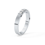 Five Stones Wedding Band with 0.37 TCW Round Cut Moissanite – Yellow, White, or Rose Gold