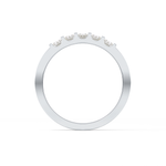 Five Stones Wedding Band with 0.37 TCW Round Cut Moissanite – Yellow, White, or Rose Gold