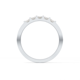 Five Stones Wedding Band with 0.37 TCW Round Cut Moissanite – Yellow, White, or Rose Gold