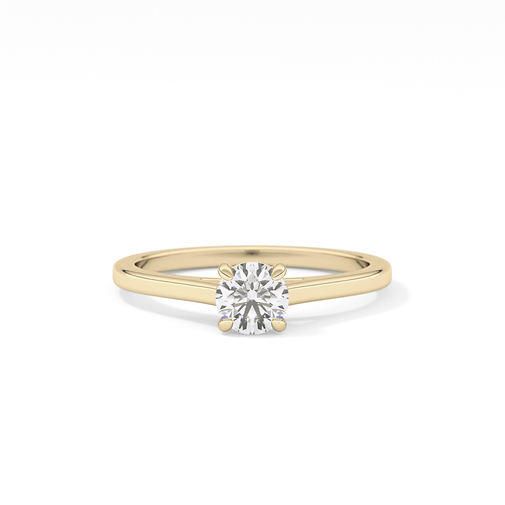 Round Cut 0.47 Carat Moissanite Ring – Solitaire Style in Gold