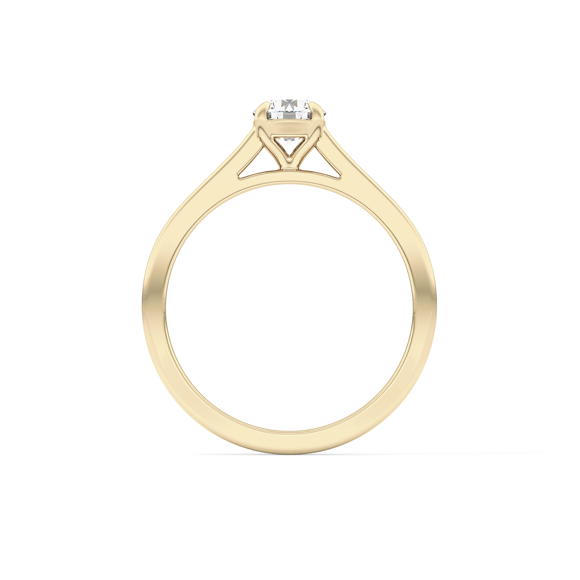 Round Cut 0.47 Carat Moissanite Ring – Solitaire Style in Gold