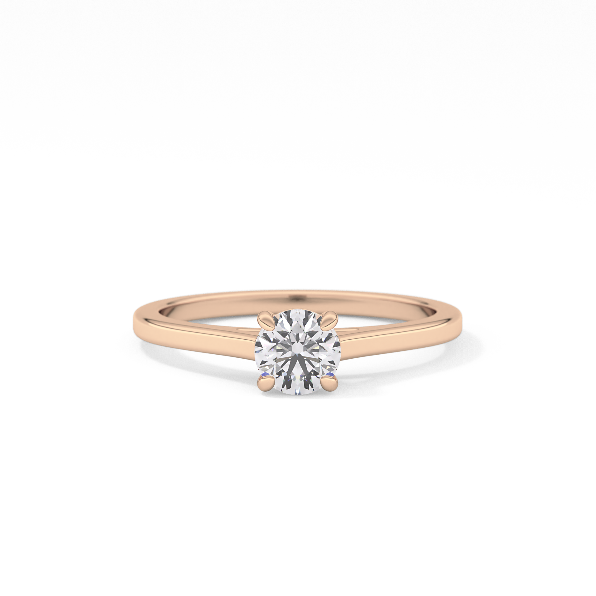 Round Cut 0.47 Carat Moissanite Ring – Solitaire Style in Gold