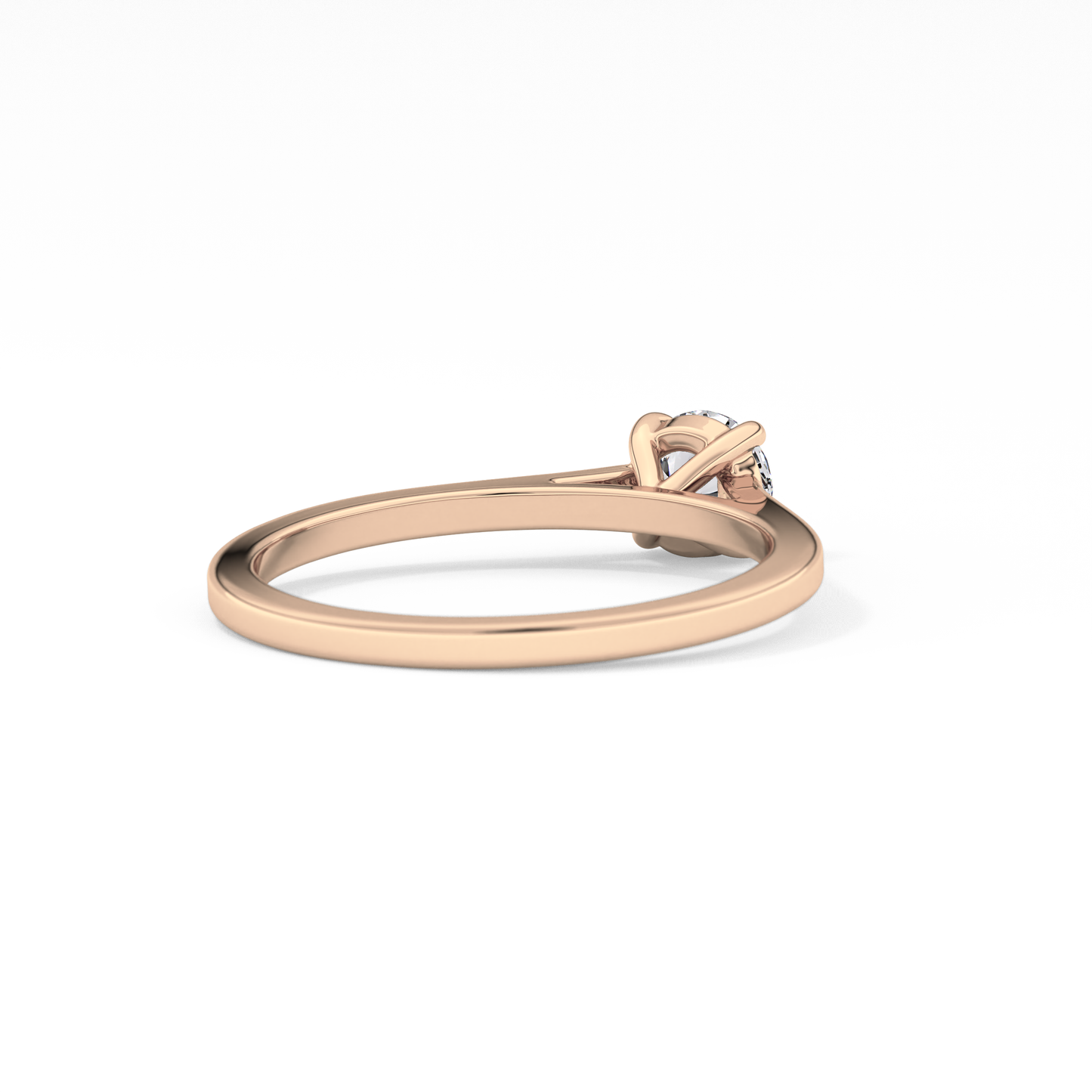 Round Cut 0.47 Carat Moissanite Ring – Solitaire Style in Gold