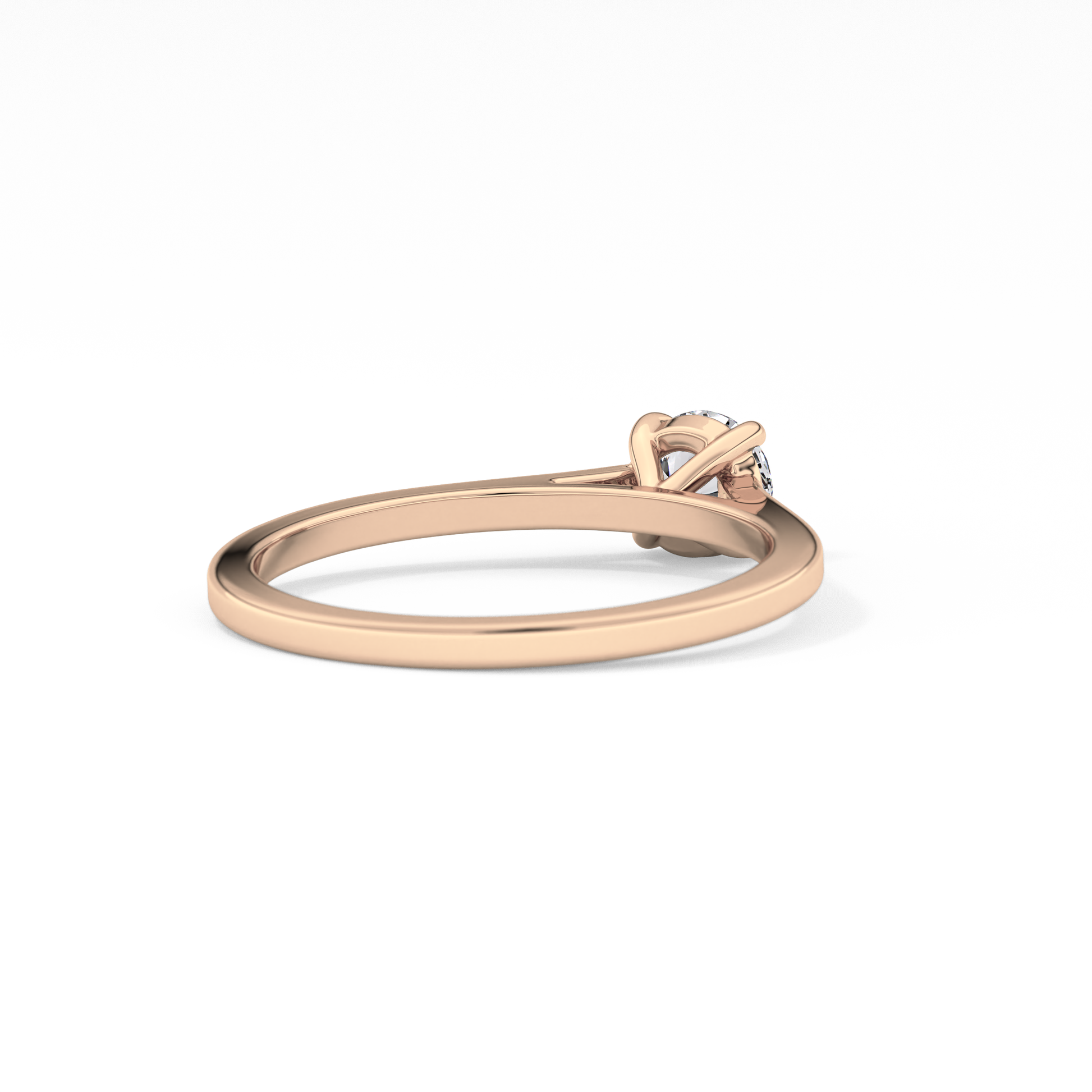 Round Cut 0.47 Carat Moissanite Ring – Solitaire Style in Gold