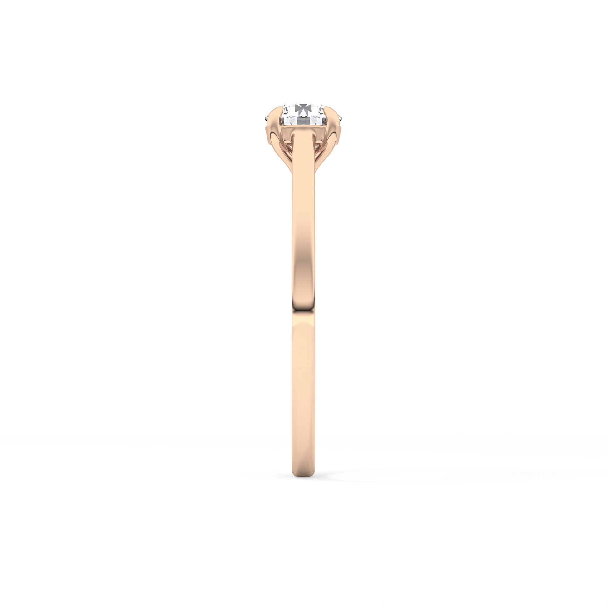 Round Cut 0.47 Carat Moissanite Ring – Solitaire Style in Gold