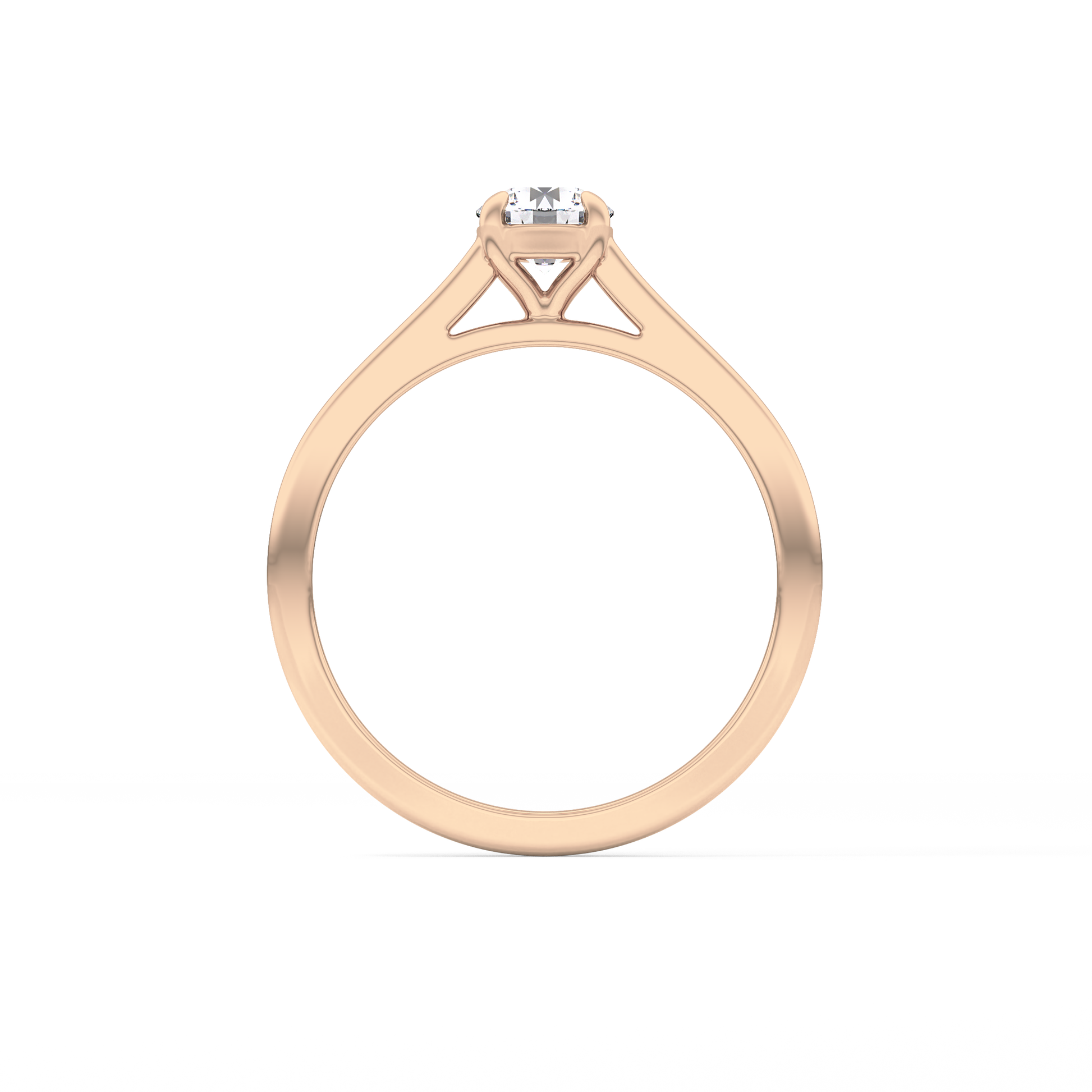 Round Cut 0.47 Carat Moissanite Ring – Solitaire Style in Gold