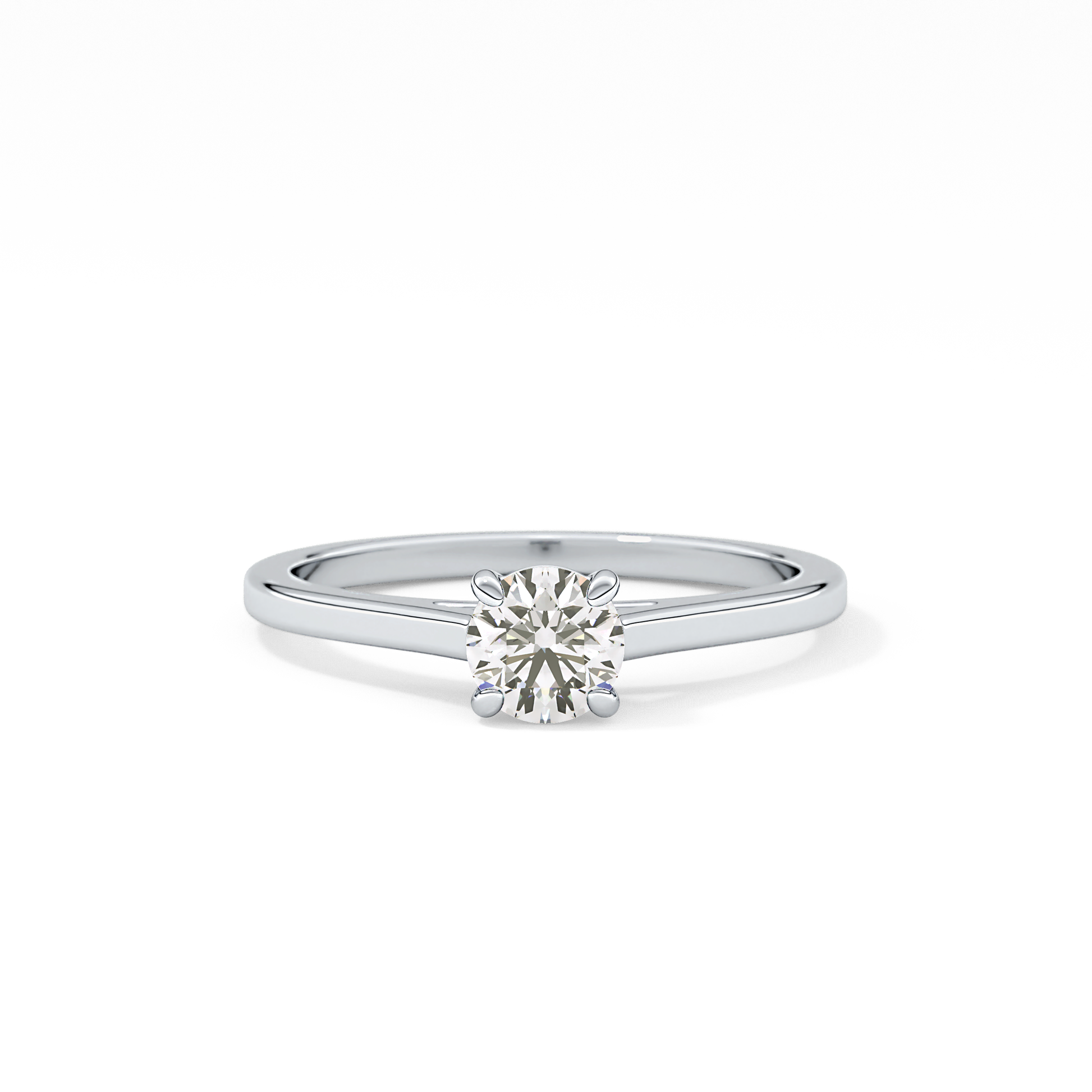 Round Cut 0.47 Carat Moissanite Ring – Solitaire Style in Gold