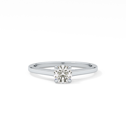 Round Cut 0.47 Carat Moissanite Ring – Solitaire Style in Gold