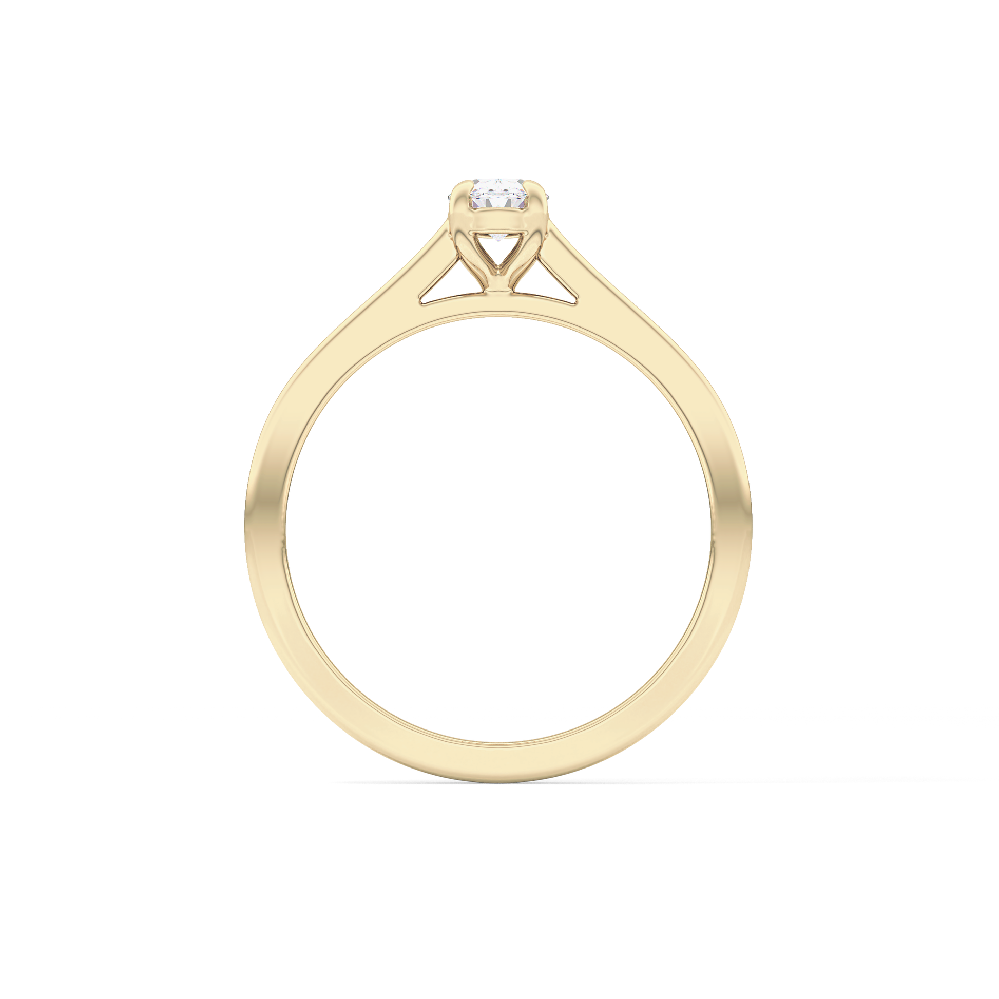 Oval Cut 0.36 Carat Moissanite Ring – Solitaire Style in Gold