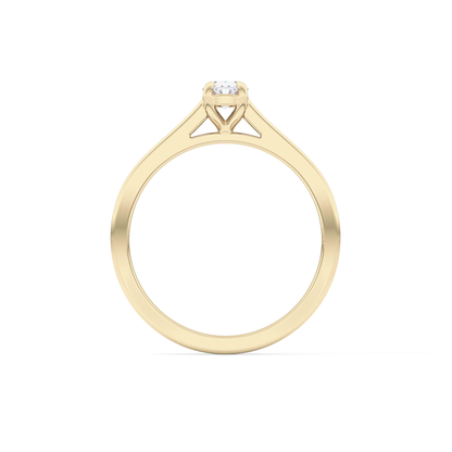 Oval Cut 0.36 Carat Moissanite Ring – Solitaire Style in Gold
