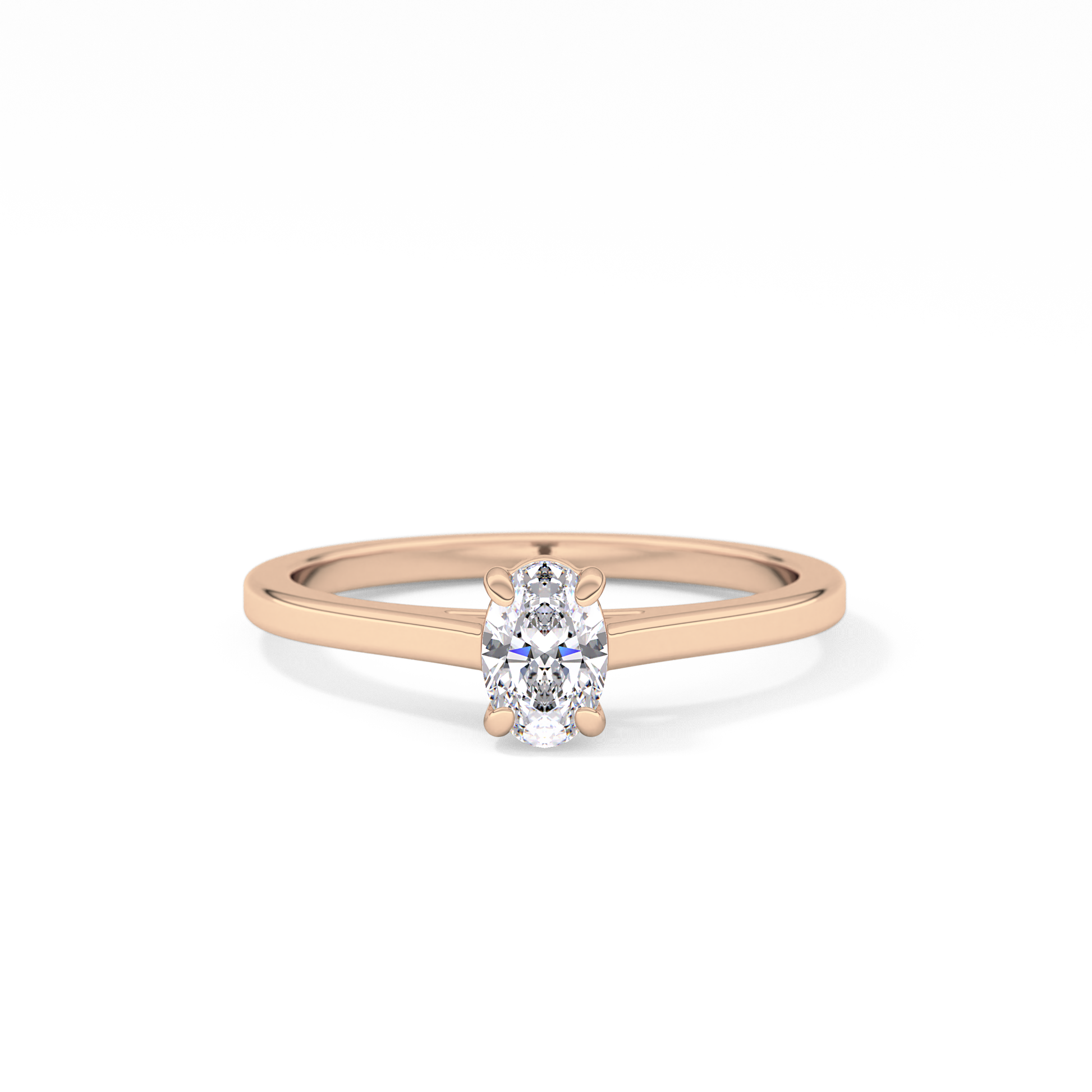 Oval Cut 0.36 Carat Moissanite Ring – Solitaire Style in Gold