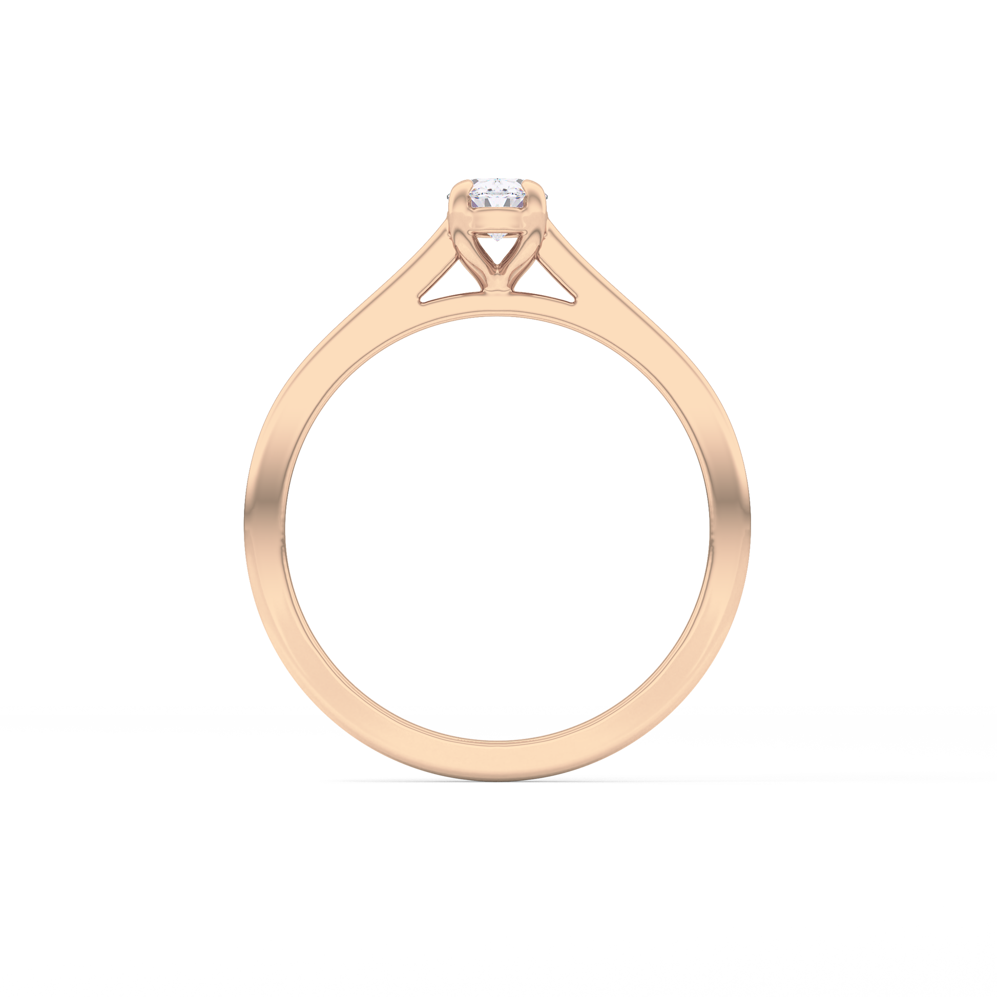 Oval Cut 0.36 Carat Moissanite Ring – Solitaire Style in Gold