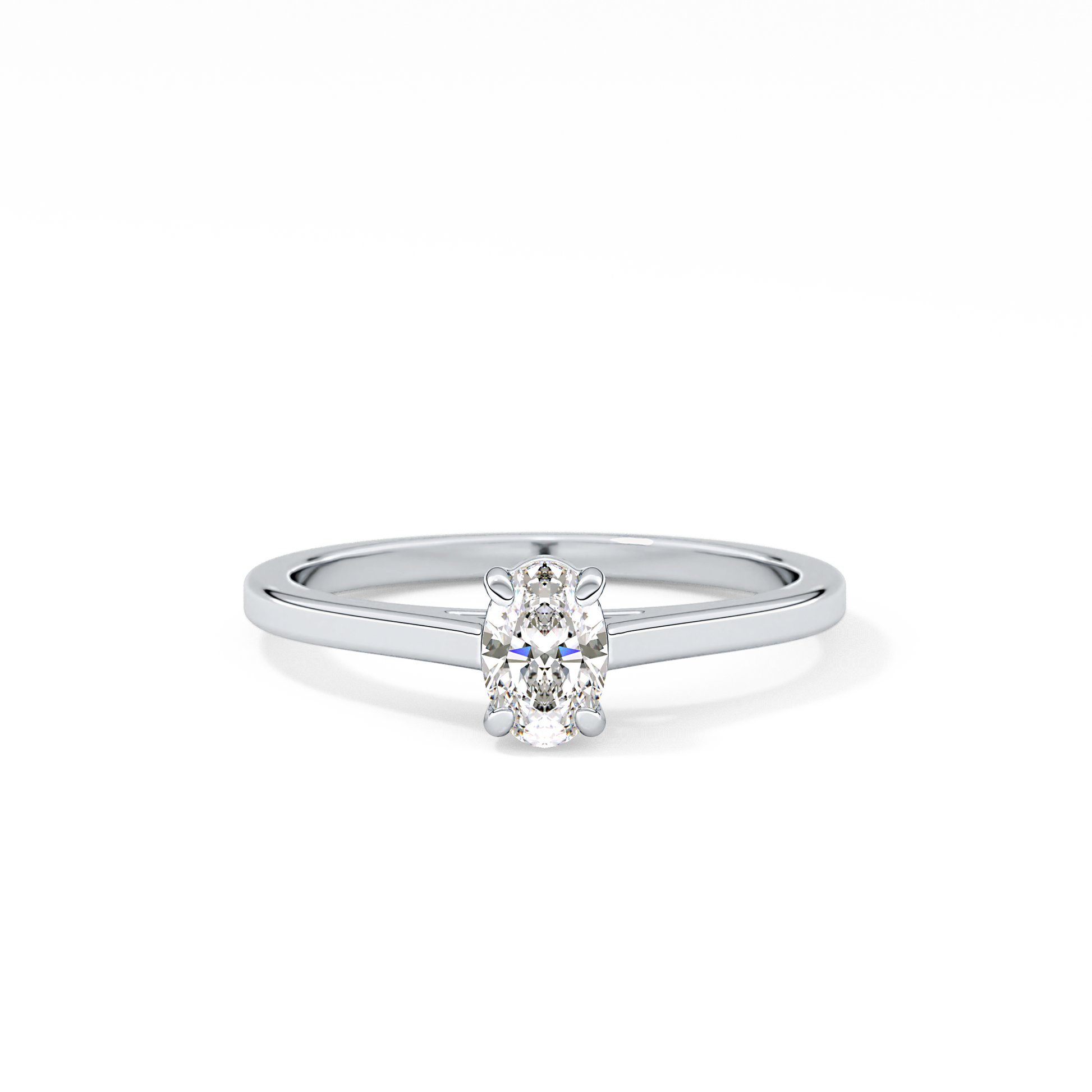Oval Cut 0.36 Carat Moissanite Ring – Solitaire Style in Gold