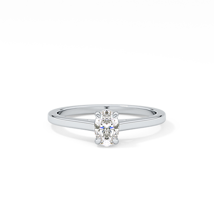Oval Cut 0.36 Carat Moissanite Ring – Solitaire Style in Gold