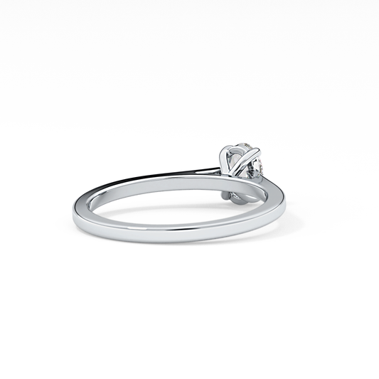 Oval Cut 0.36 Carat Moissanite Ring – Solitaire Style in Gold