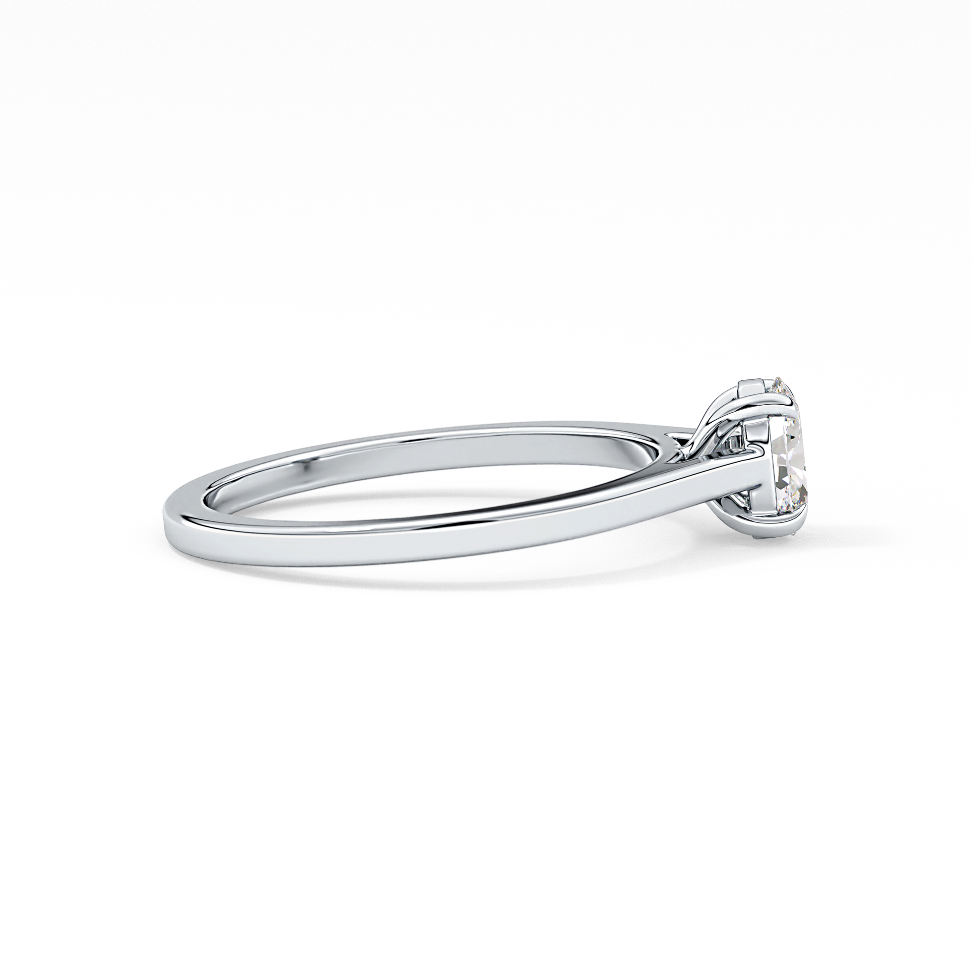 Oval Cut 0.36 Carat Moissanite Ring – Solitaire Style in Gold