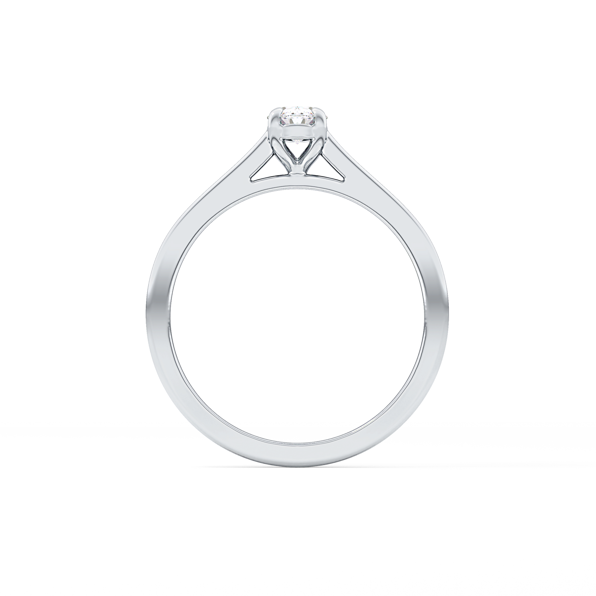 Oval Cut 0.36 Carat Moissanite Ring – Solitaire Style in Gold