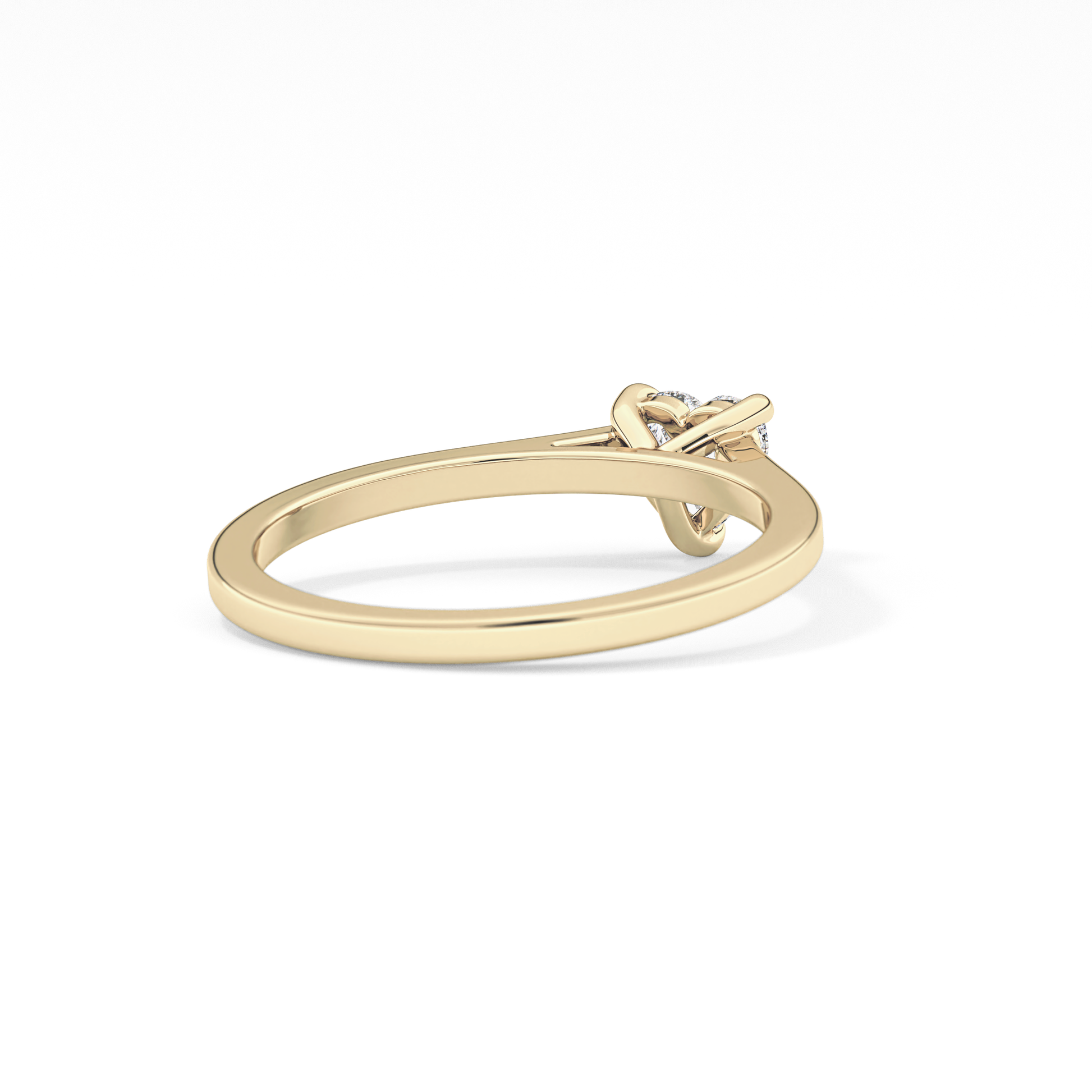 Heart Cut 0.44 Carat Moissanite Ring - Solitaire Setting in Gold