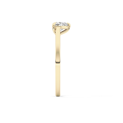 Heart Cut 0.44 Carat Moissanite Ring - Solitaire Setting in Gold